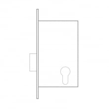 Stainless steel deadbolt, 55mm backset, 60mm centre QS 6055/4 AS SS