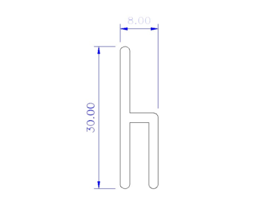 Aluminium Sign Baby-H 4mm Profile