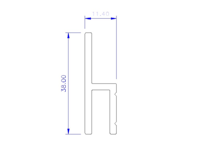 Aluminium Sign Baby-H 5mm Profile