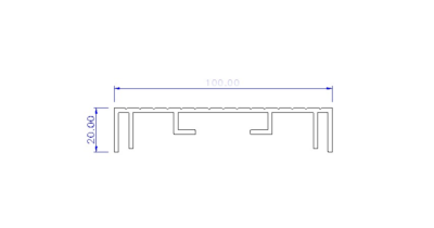 Aluminium Sign Section 100mm Profile