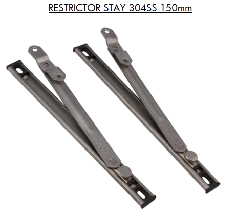 Casement Restrictor Stay 150mm for UPVC and Aluminium Windows 