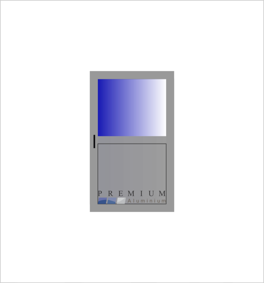 Half Glass Panel Aluminium Door Premium Aluminium
