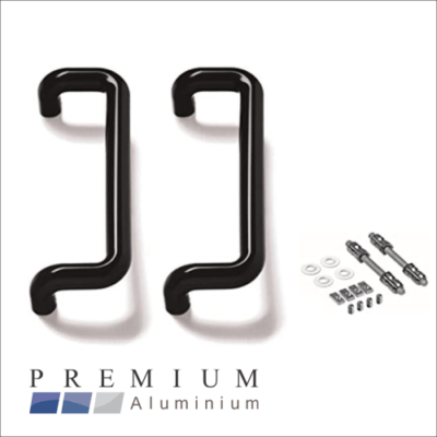 Decor Offset D Pull Handle Black RIVIERA-FP-D21BB-TR
