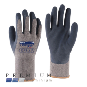 Gloves, PowerGrab Plus, Blue Latex, size 9