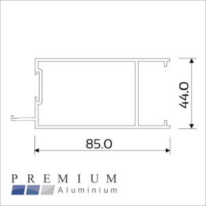 Clip44 Head/Sill Rail  85mm R4