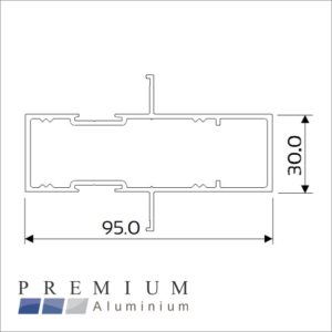 Clip44 Mullion  95mm W95