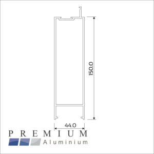 Clip44 Head/Sill Rail 150mm R6