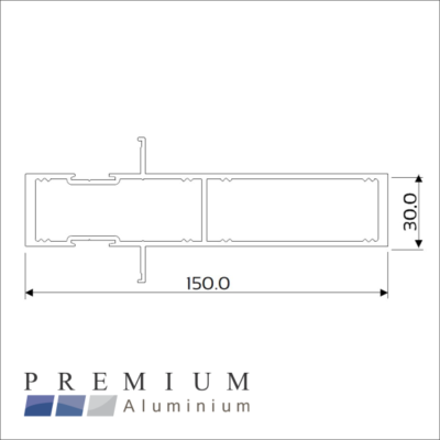 Clip44 Mullion 150mm W150
