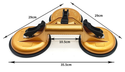 Three-Claw Aluminium Heavy Duty 165kg Vacuum Glass Lifting Suction Cup - Image 3