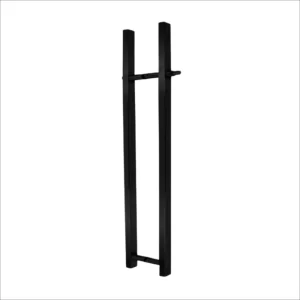 GHI Decor F501BLK SQUARE PULL HANDLE WITH CYLINDER LOCK & DUST SOCKET - BLACK 1125MM X 1500MM Inc Spindle