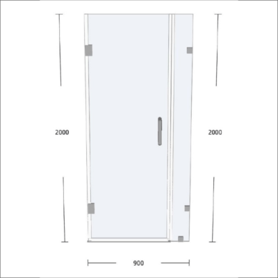 Minimalist Frameless Panels for Shower Enclosure