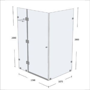 Seamless Glass Panels for Modern Shower