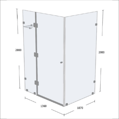 Seamless Glass Panels for Modern Shower