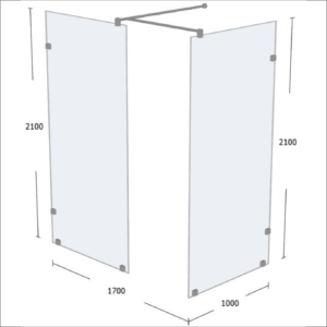 Sophisticated Frameless Glass Panels for Shower