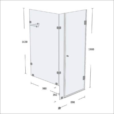 Sleek and Transparent Shower Panels