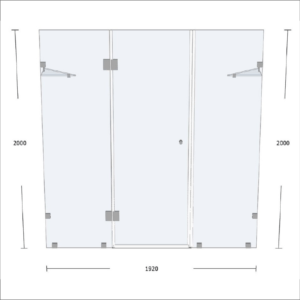 Stylish and Open Frameless Shower Partition