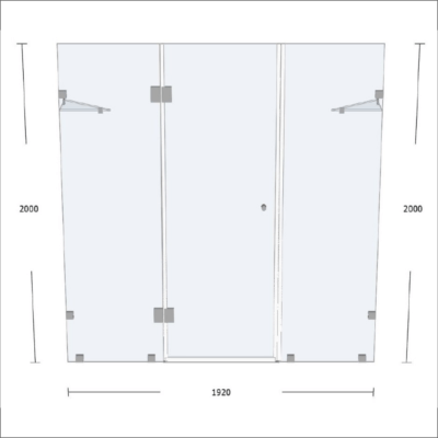 Stylish and Open Frameless Shower Partition