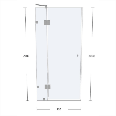 Transparent Glass Shower Walls with No Frames