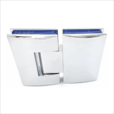180° Glass To Glass Hinge-Brass Chrome Plated