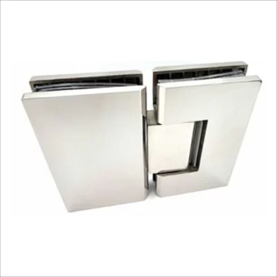 180° Glass To Glass Hinge-Polished Stainless Steel