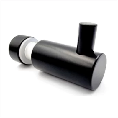 Robe Hook Single Glass Mount-Brass Chrome