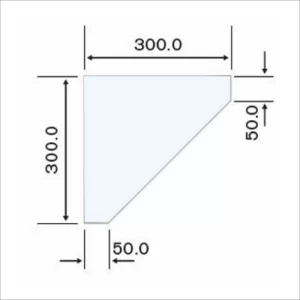 Glass shelf 300 x 300mm No Holes