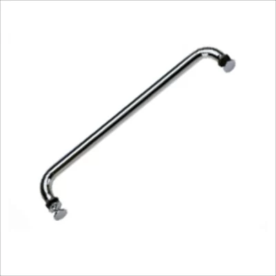 Round Towel Rail 400mm-Chrome With Mushroom Door Knob