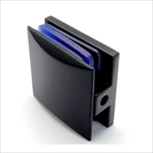 90° (U-Clamp) Wall To Glass Single Fix Clamp-Zinc Alloy/Black