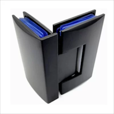90° Glass To Glass Hinge-Brass Black