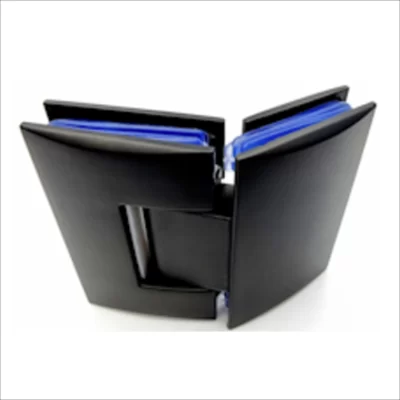135° Glass To Glass Hinge-Brass Black