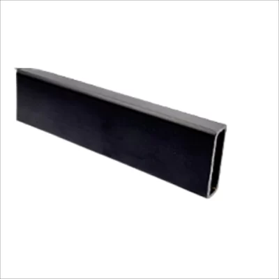 Edge Slider Rectangular Tube-Black 2m