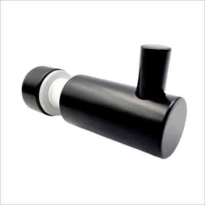 Robe Hook Single Glass Mount-Brass Black