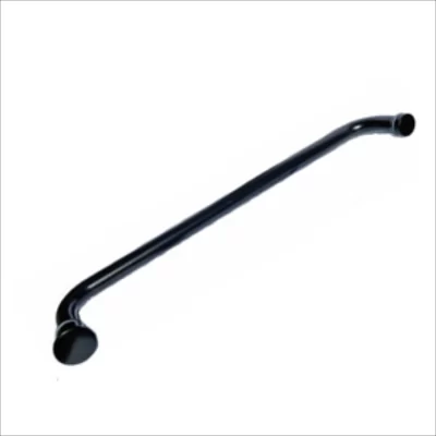 Round Towel Rail 400mm-Black With Mushroom Door Knob