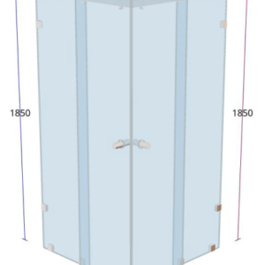 The Atlantic Corner Slider SH002 - Corner Sliding Shower (Chrome)