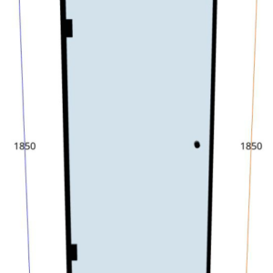 The Melrose Hinged Door SH006 - Hinged Shower Door (Black)