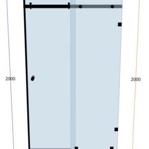 The Urban Slider SH009 - Sliding Shower Door (Black)
