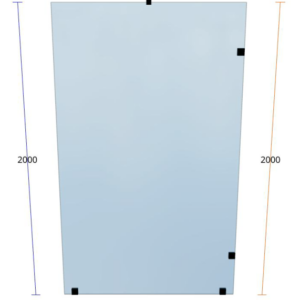 The Zimbali Walk-In SH005 - Walk-in/Fixed Shower (Black)